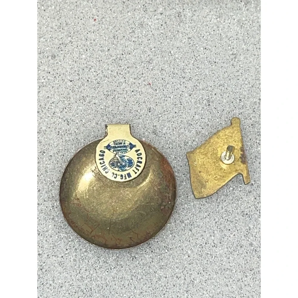 Vintage American Legion I Pledge To Vote Tab Pin 40's & American‎ Flag Lapel Pin